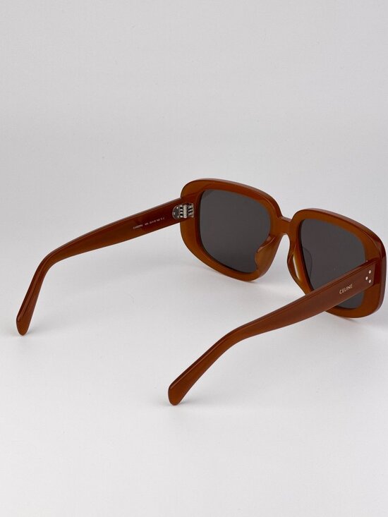 Celine CL40299U 45A Oversized Square Sunglasses – Shiny Brown / Grey main image 9